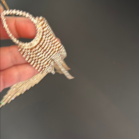 Elegant Gold Beaded Dangle Earrings - Picture 9 of 10